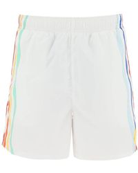 CASABLANCA - Stripe-Detail Track Shorts - Lyst