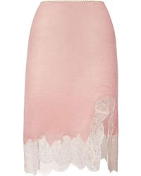 Fendi - Lace Detailed Midi Skirt - Lyst