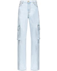 Pinko - High Rise Straight Leg Jeans - Lyst