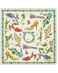 Ferragamo - Eden Shoes Print Silk Scarf - Lyst