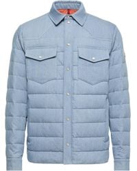 Moncler - Tiriol Denim Down Shirt Jacket - Lyst