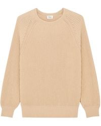 Saint Laurent - Crewneck Ribbed-Knit Jumper - Lyst
