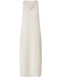 Brunello Cucinelli - V-Neck Midi Dress - Lyst