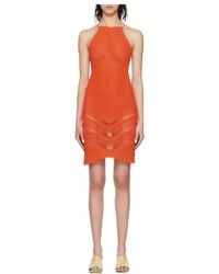 Bottega Veneta - Logo Crocheted Neck Mini Dress - Lyst