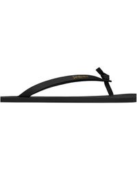 Saint Laurent - Logo Lettering Thong Sandals - Lyst
