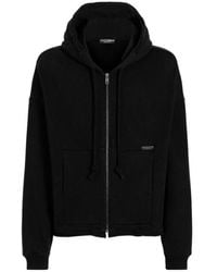Dolce & Gabbana - Zip-Up Cotton Hoodie - Lyst