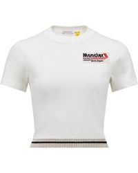 Moncler - X Palm Angels Logo Patch Crewneck T-Shirt - Lyst