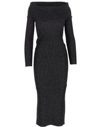 KHAITE - Marisole Off-Shoulder Midi Dress - Lyst