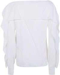 Lanvin - Ruffle-Detail Long Sleeved Blouse - Lyst