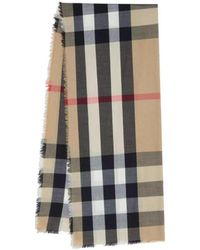 Burberry - Lightweight Checked Scarf - Lyst