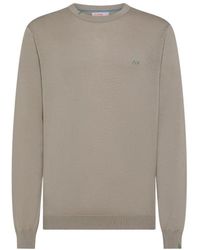 Sun 68 - Crew Neck Logo Sweater - Lyst