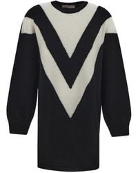 Valentino - Two-Tone Virgin-Wool Jumper - Lyst