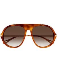 Chloé - Chloé Eyewear Pilot Frame Sunglasses - Lyst