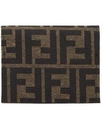 Fendi - Ff Jacquard Card Case - Lyst