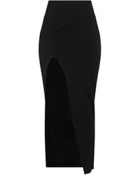 Rick Owens - Solid Color Stretch Knit Bodycon Skirt - Lyst