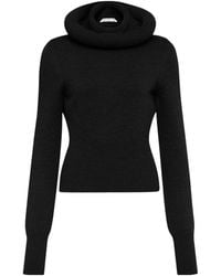Alaïa - Alaa Sculotural Hood Ribbed Knit Jumper - Lyst