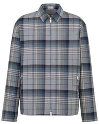 Dior - Homme Checked Zipped Shirt - Lyst