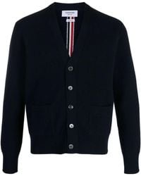 Thom Browne - Washed Stitch Knitted Cardigan - Lyst