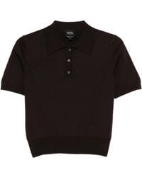 A.P.C. - Haut Boutonné À Manches Courtes - Lyst