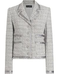 Dolce & Gabbana - Lapel Long-Sleeved Suit Jacket - Lyst