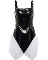 Christopher Kane - Tulle-Trimmed Vinyl Minidress - Lyst