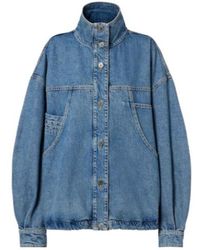 The Attico - Oversized Denim Bomber Jacket - Lyst