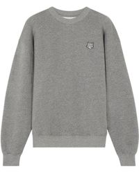 Maison Kitsuné - Maison Kitsuné Bold Fox Head Patch Crewneck Sweatshirt - Lyst