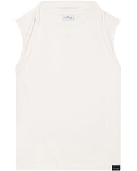 Courreges - Draped-Detail Cotton Tank Top - Lyst