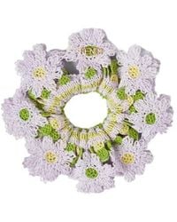 Fendi - Crochet Floral-Patch Scrunchie - Lyst