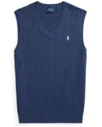 Polo Ralph Lauren - Cable Knit Cotton Knitted Top - Lyst