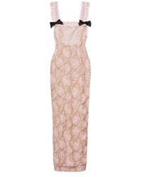 Alessandra Rich - Ruffled Cotton-Blend Lace Maxi Dress - Lyst