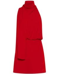 Marella - Flared Envers Satin Dress - Lyst