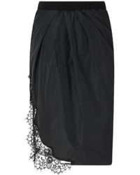 Pinko - Lace-Trim Gathered Skirt - Lyst