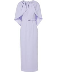 Roland Mouret - Caped Crêpe Satin Cocktail Dress - Lyst