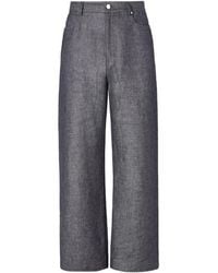 Fendi - Relaxed Wide-Leg Long Jeans - Lyst