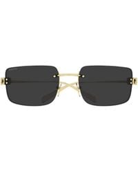 Gucci - Eyewear Rectangular Frame Sunglasses - Lyst