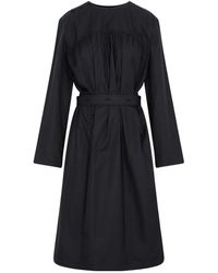 Lemaire - Long-Sleeved Pleated Midi Dress - Lyst