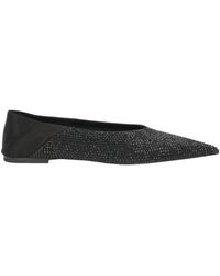 Saint Laurent - Pointed-Toe Ballet Flats Embellished With Rhinestones - Lyst