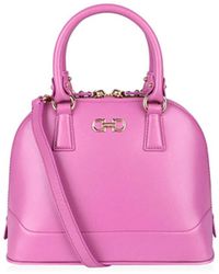 Ferragamo - Logo Details Handbag - Lyst