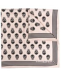 McQueen - Skull-Print Silk Scarf - Lyst