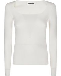 P.A.R.O.S.H. - Long U Neck Long Sleeve Sweater - Lyst