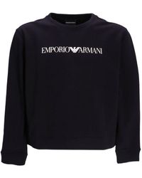 Emporio Armani - Logo Crew Neck Sweater - Lyst