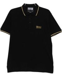 Versace Jeans Couture - Ribbed-Trim Polo Shirt - Lyst