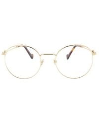 Moncler - Eyewear Oval Frame Glasses - Lyst