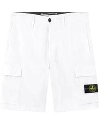 Stone Island - Belt Loop Shorts - Lyst