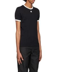 Courreges - Bumpy Contrast T-Shirt - Lyst