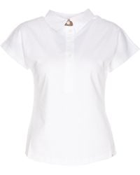 Herno - Logo-Tape Short-Sleeved Polo Top - Lyst