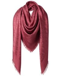 Fendi - Ff Jacquard Fringed Scarf - Lyst