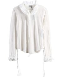 Ann Demeulemeester - Ruffle-Trimmed Long-Sleeve T-Shirt - Lyst