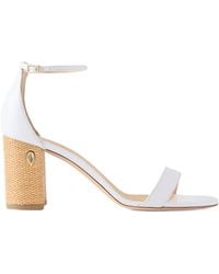 Jennifer Chamandi - Massimiliano Leather And Raffia Sandals - Lyst